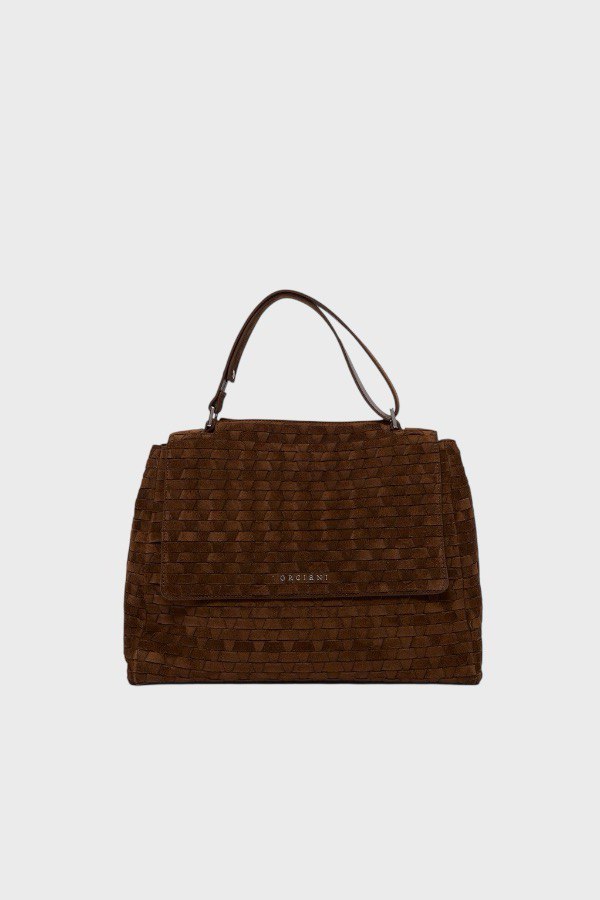 Borsa Sveva Orciani media in pelle scamosciata woven 