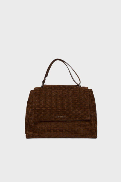 Borsa Sveva Orciani media in pelle scamosciata woven 