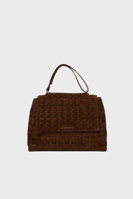 Borsa Sveva Orciani media in pelle scamosciata woven 