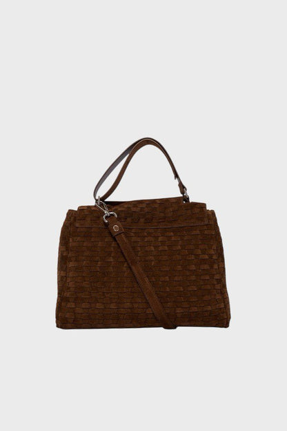 Borsa Sveva Orciani media in pelle scamosciata woven  1