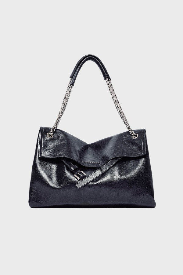 Borsa Orciani  nera con catena
