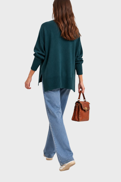 Cardigan BE YOU Oversize Hunter Green