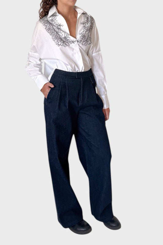 Camicia bianca in cotone Oversize 2