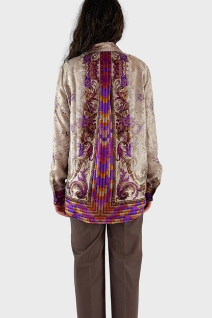 Blusa in seta manica lunga