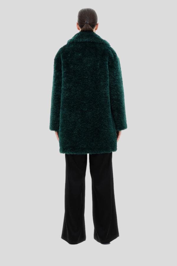 Cappotto Eco Pelliccia verde 2