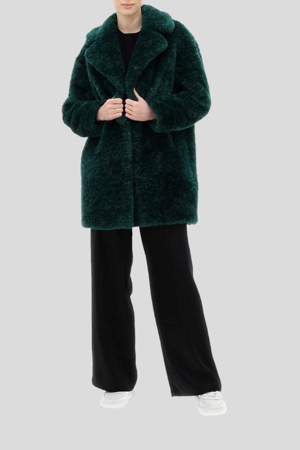 Cappotto Eco Pelliccia verde 