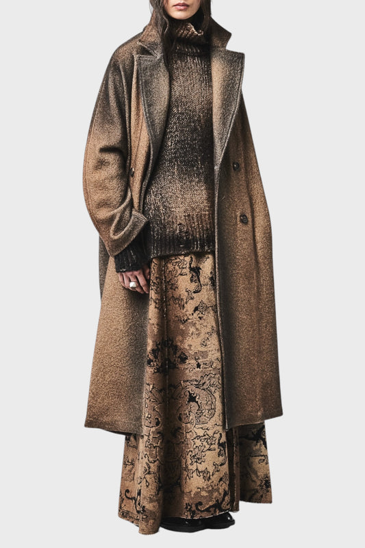 Cappotto lungo effetto degradé