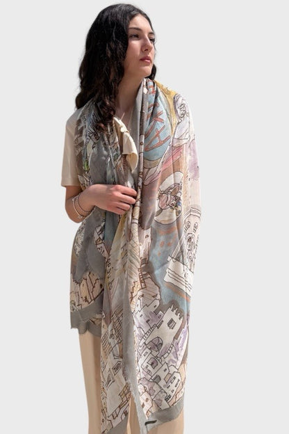 Foulard  Matera in modal e cashmere
