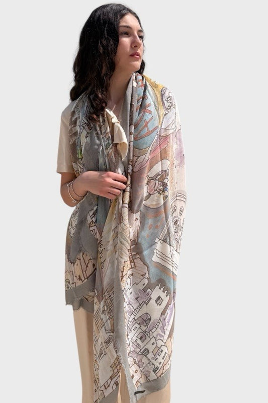 Foulard  Matera in modal e cashmere