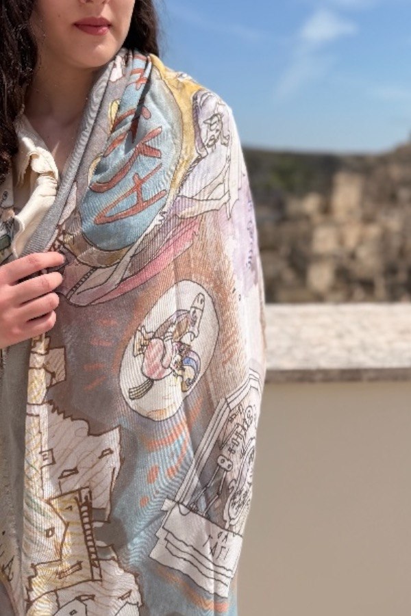 Foulard  Matera in modal e cashmere