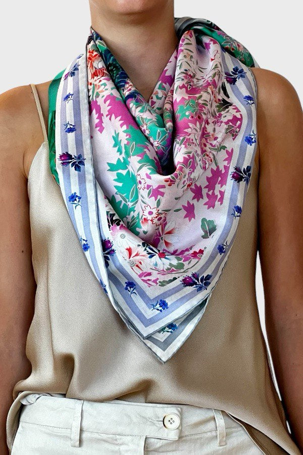 Foulard in seta double-face