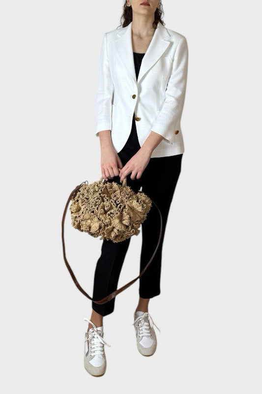 Blazer in viscosa bianco