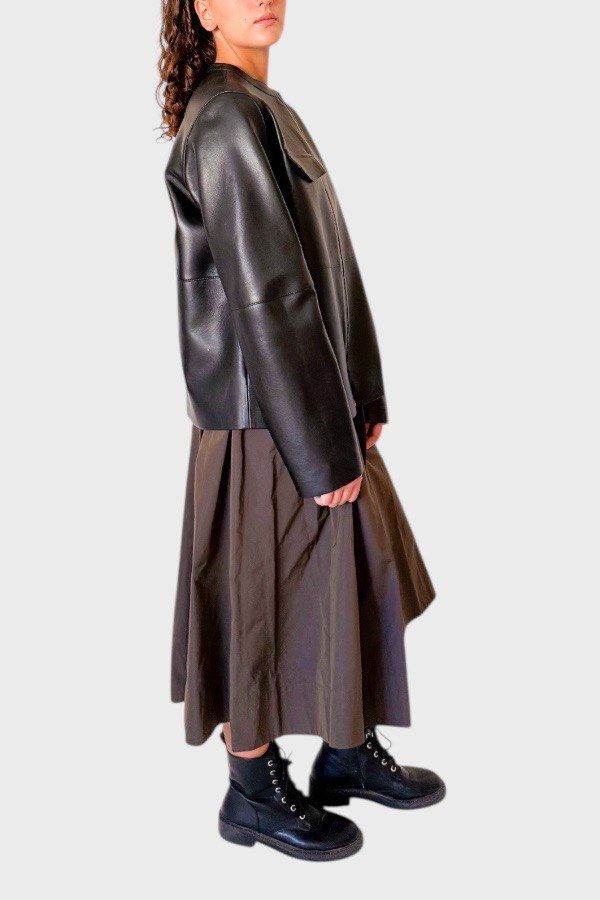 Blazer in pelle oversize 1