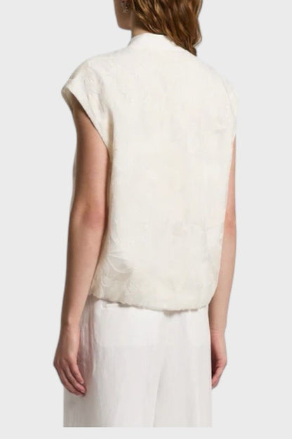 Gilet in tulle con ricamo