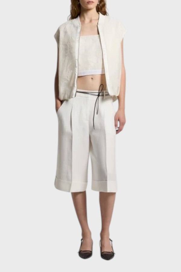 Gilet in tulle con ricamo