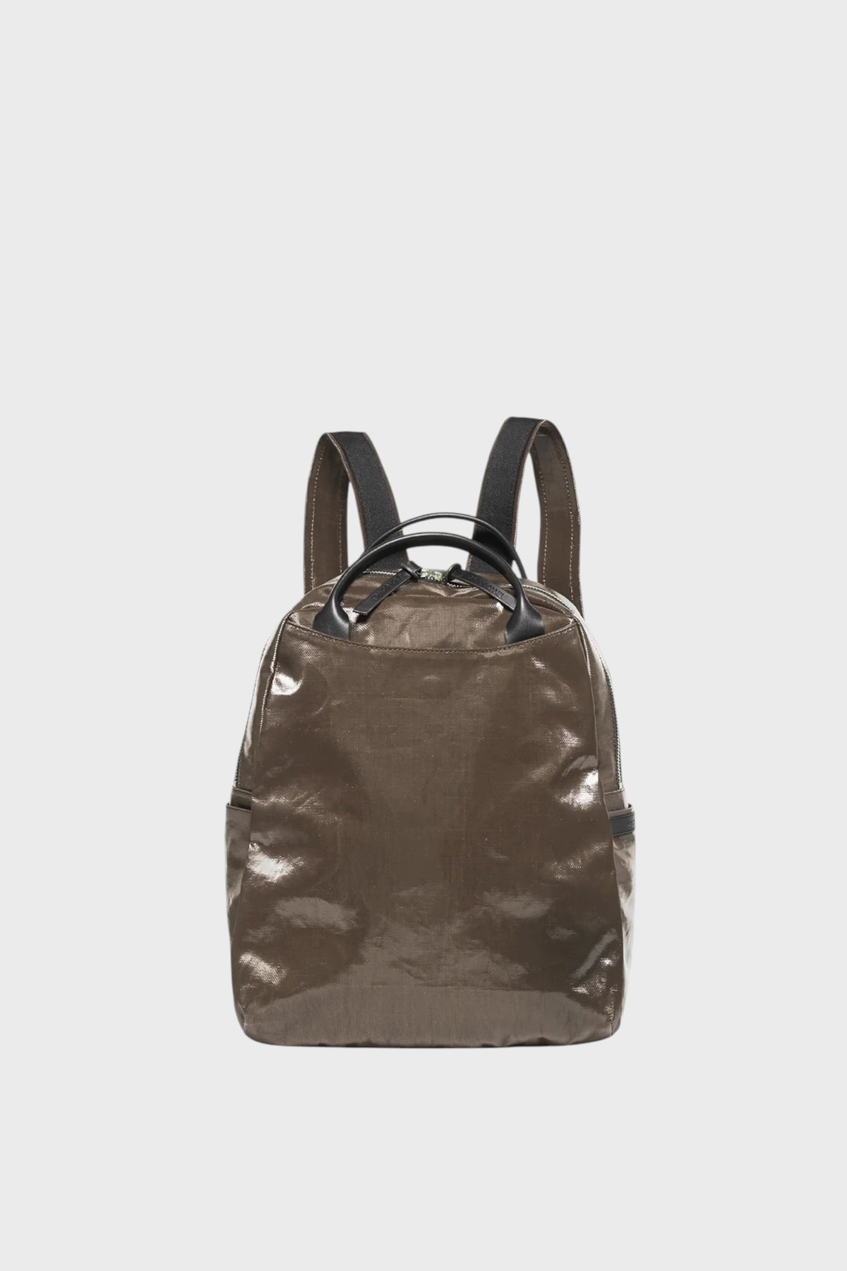 Zaino Jack Gomme Lami Chestnut in lino rivestito, vista frontale
