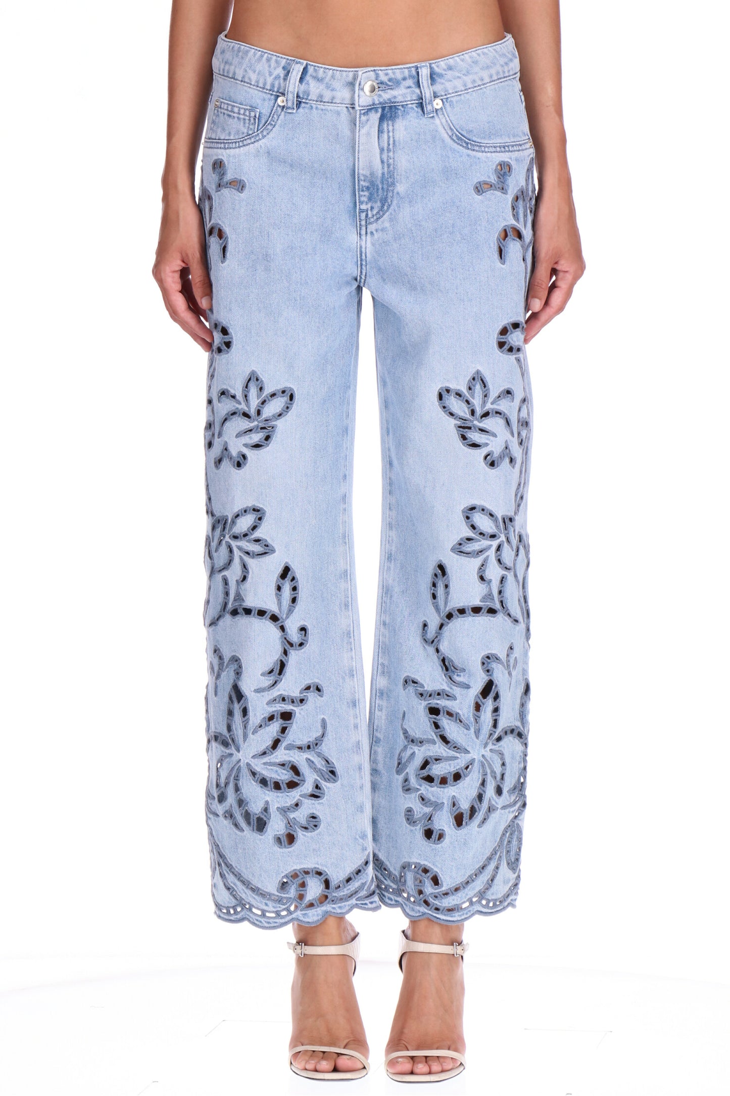 Jeans fantasia floreale