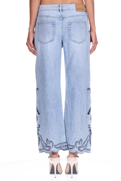 Jeans fantasia floreale