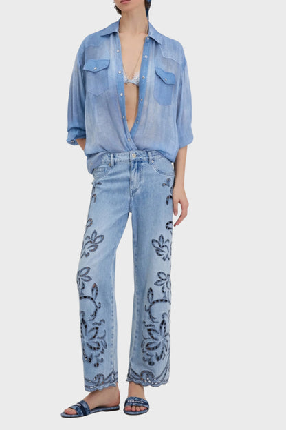 Jeans fantasia floreale