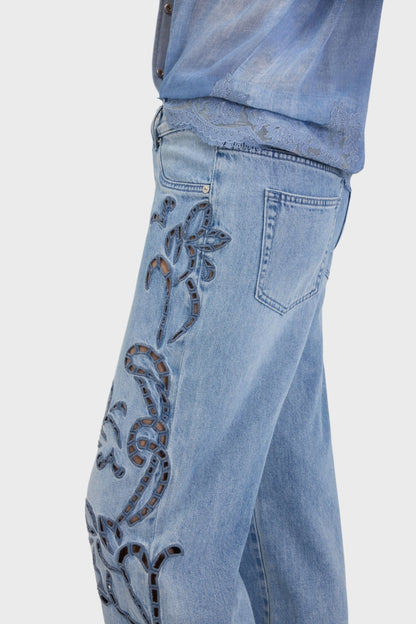 Jeans fantasia floreale
