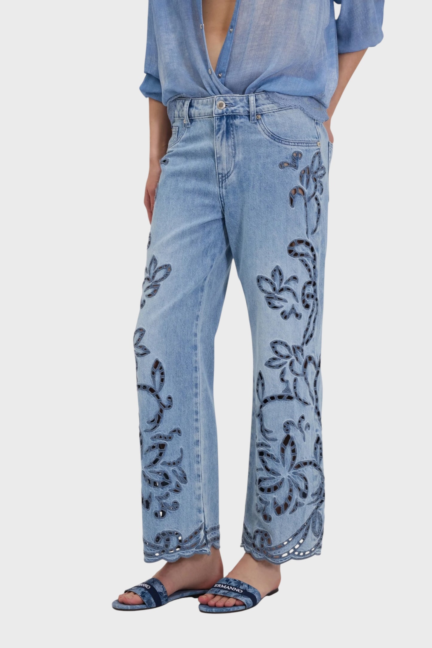 Jeans fantasia floreale