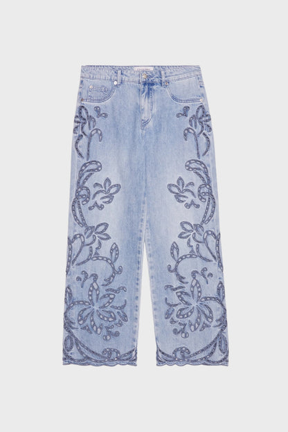 Jeans fantasia floreale