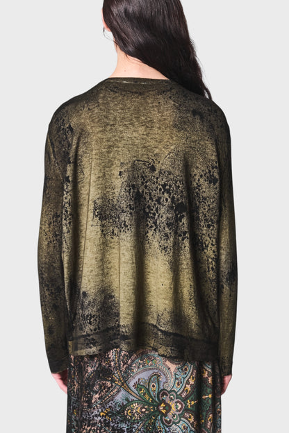 Maglia con Stampa Paisley effetto Sfumato