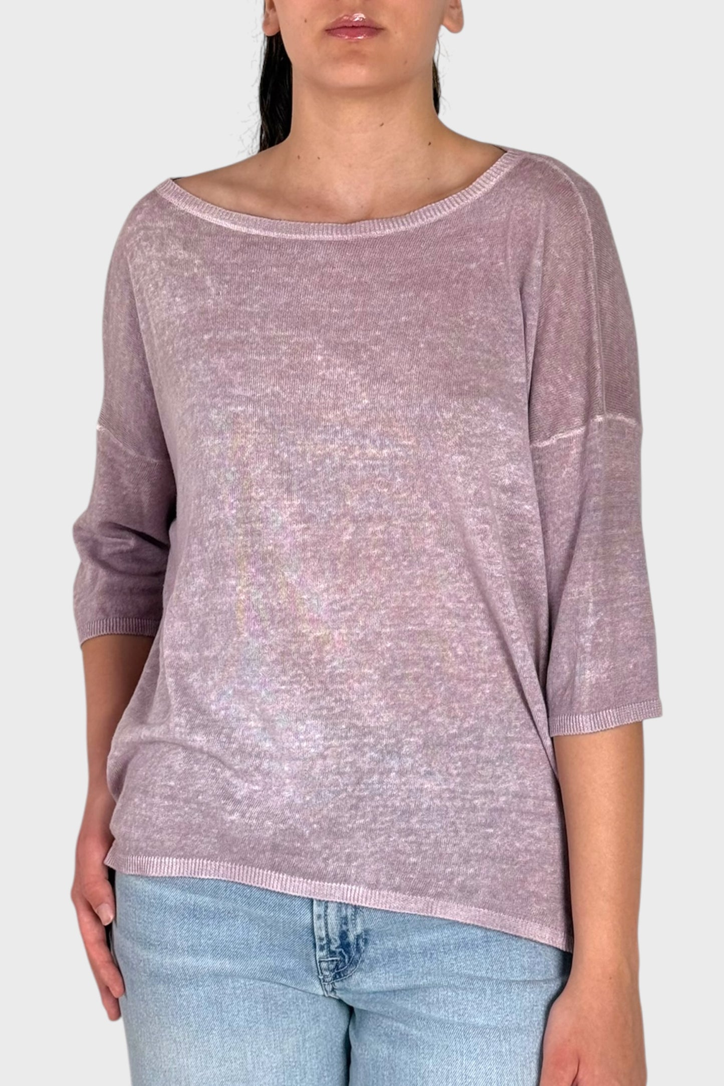 Maglia in lino e cotone oversize