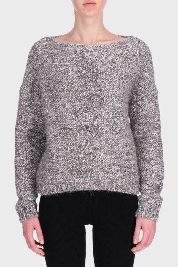 Maglione grigio melange