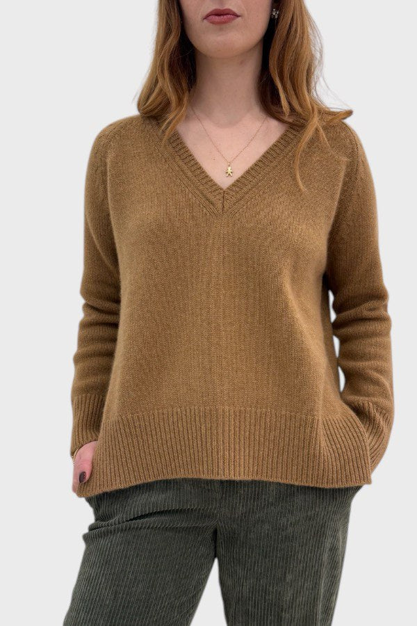 Maglione in cashmere scollo V