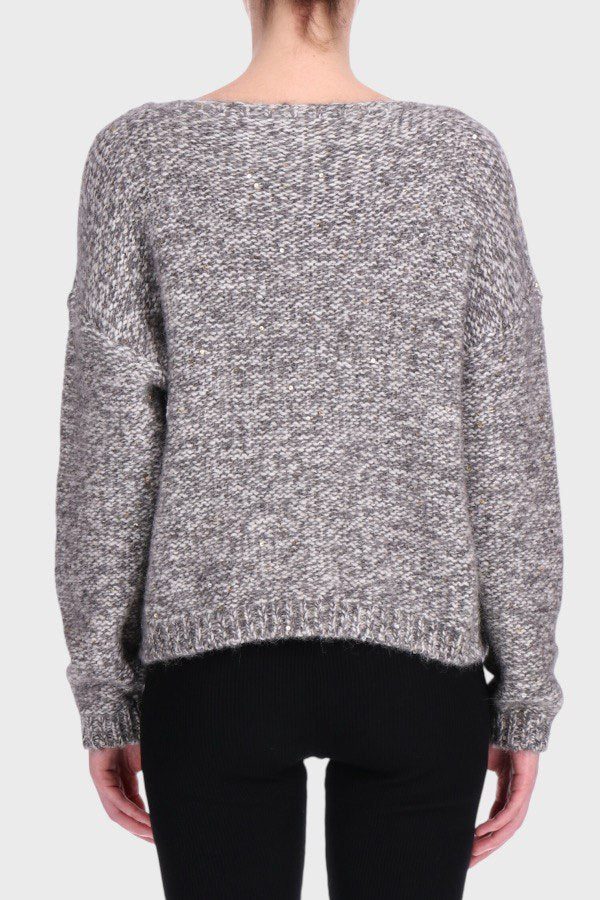 Maglione grigio melange 1