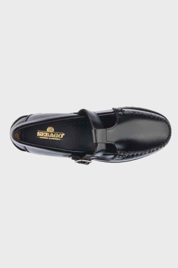 Mocassino nero Sebago Donna 1