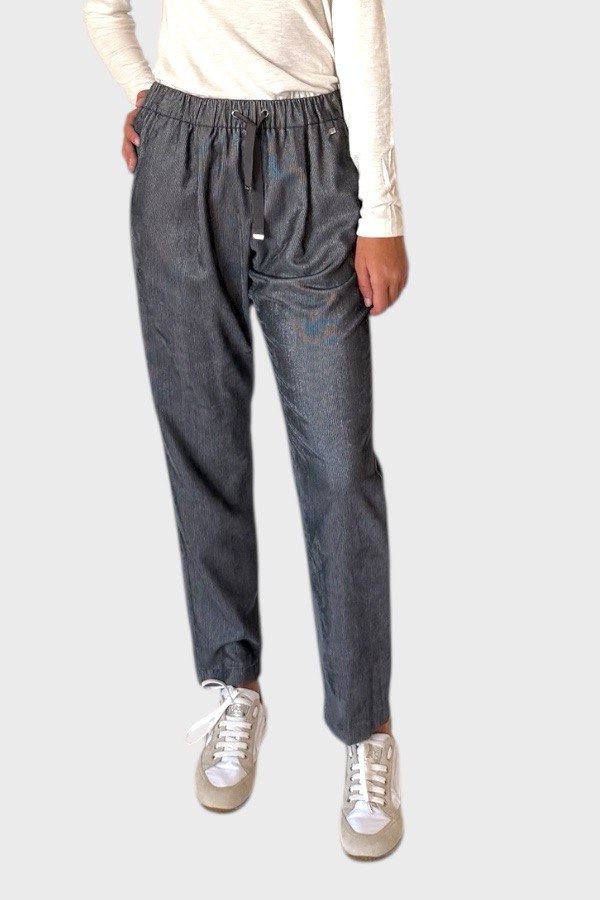 Pantaloni in velluto a coste in lurex
