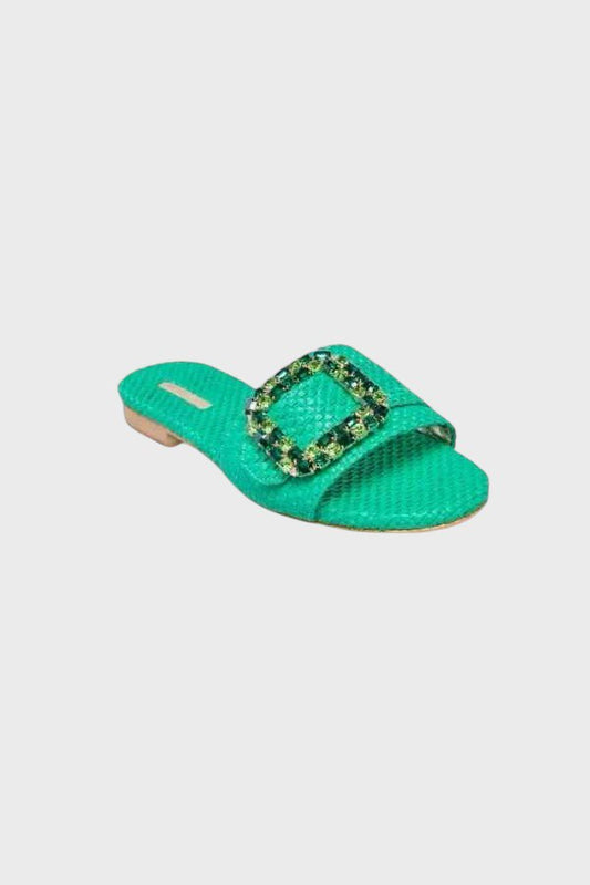 Sandali gioiello smeraldo Emanuela Caruso Capri
