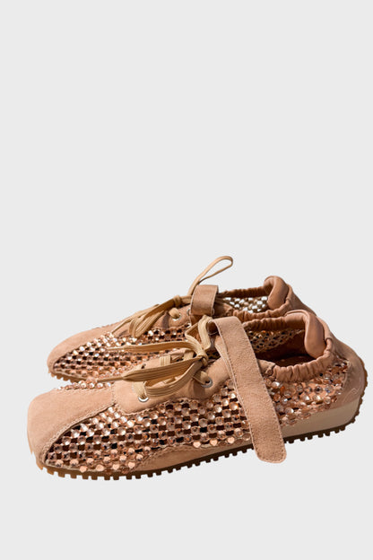 Scarpe scamosciate con swarosky