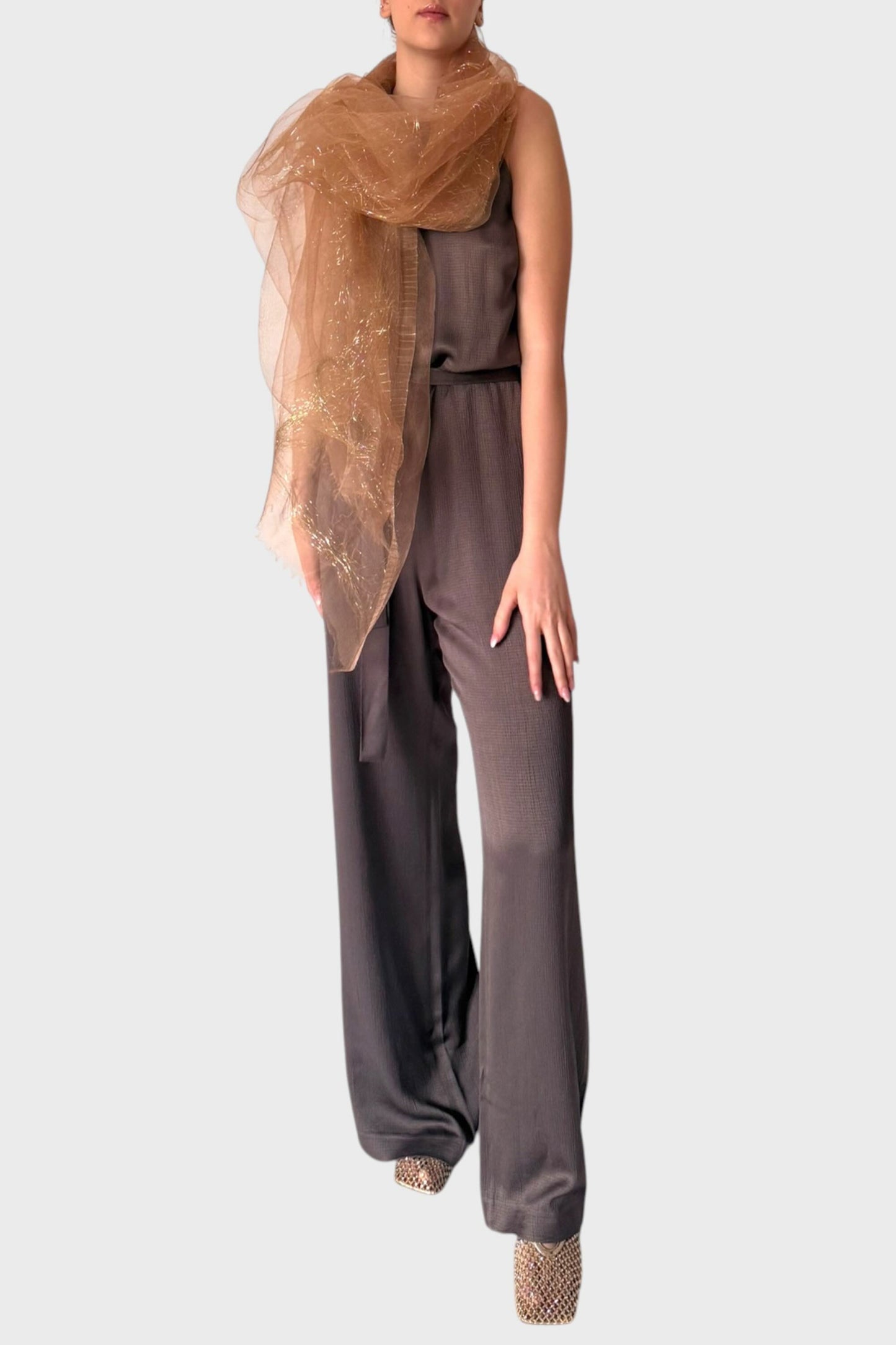 Stola in seta con fili di lurex