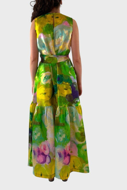Vestito con balza fantasia 2