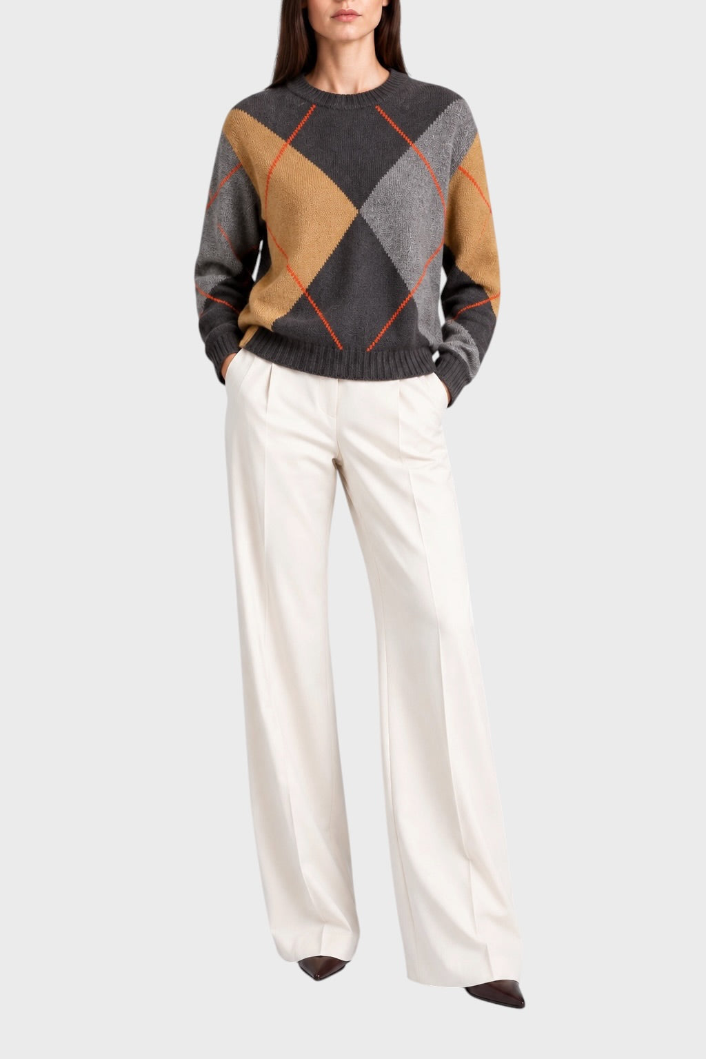 BE YOU Anna Maglia Donna Argyle - Z35