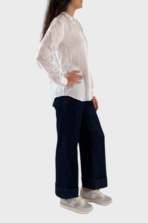 Camicia in lino bianca