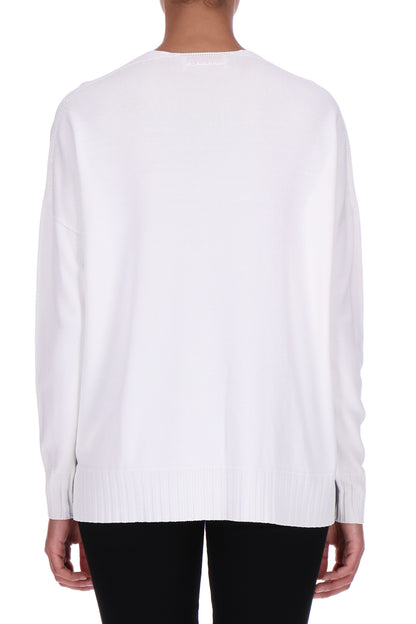 Cardigan bianco ottico