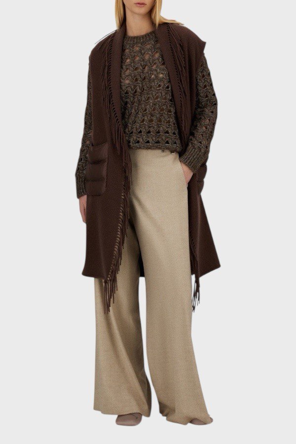 Smanicato Herno lana e cashmere testa di moro