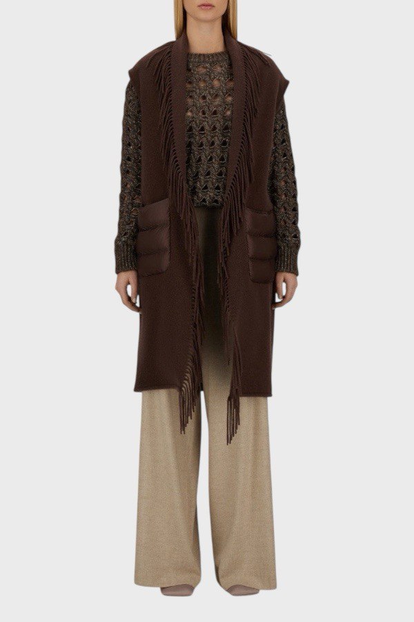 Smanicato Herno lana e cashmere testa di moro 1