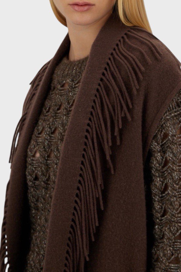 Smanicato Herno lana e cashmere testa di moro 2