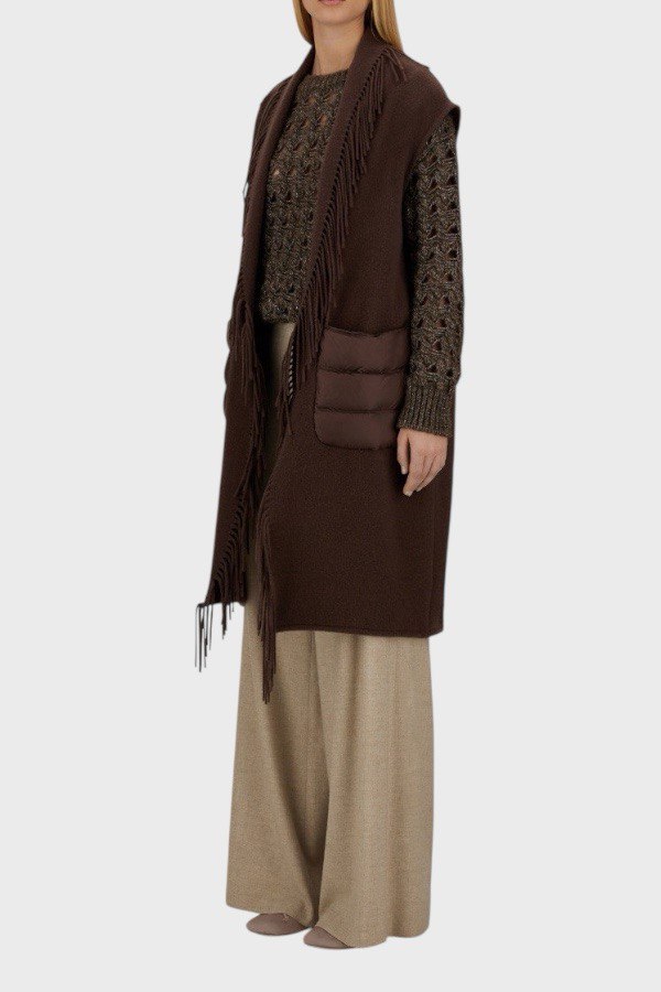 Smanicato Herno lana e cashmere testa di moro 4