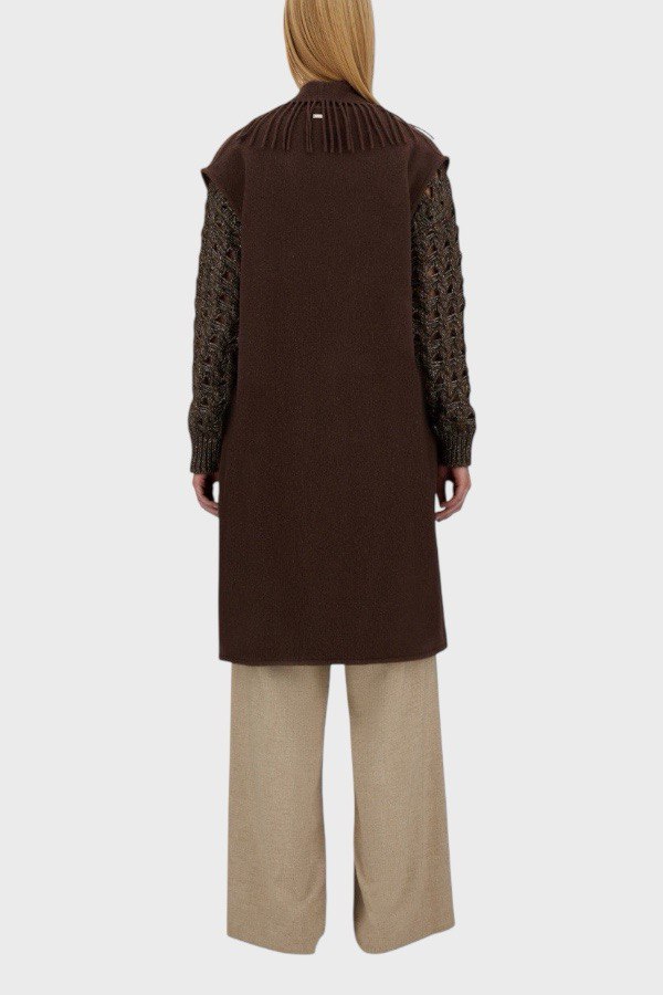 Smanicato Herno lana e cashmere testa di moro
