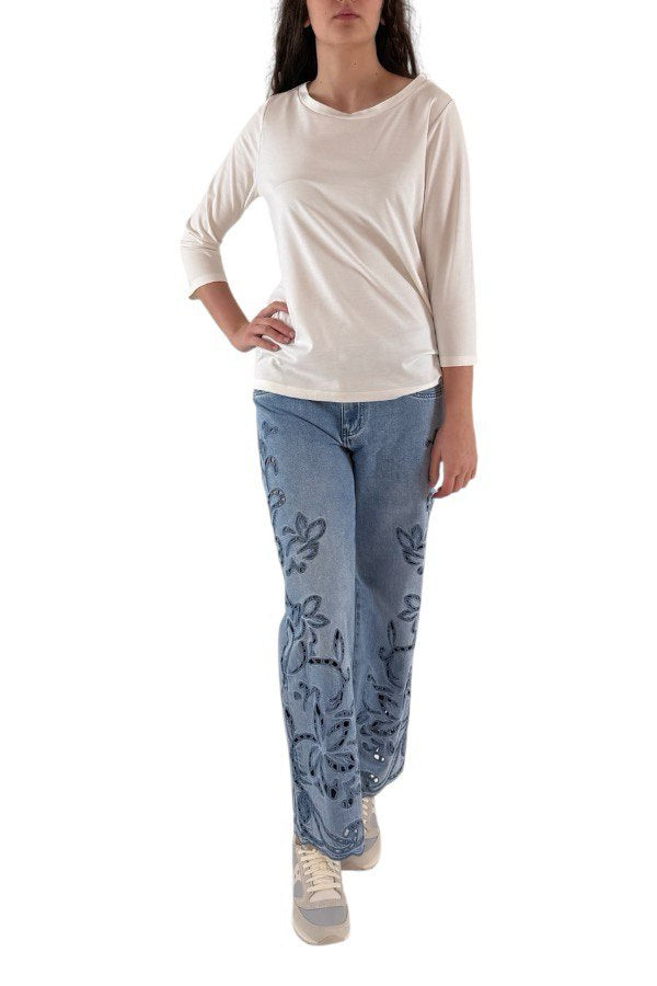 Jeans fantasia floreale