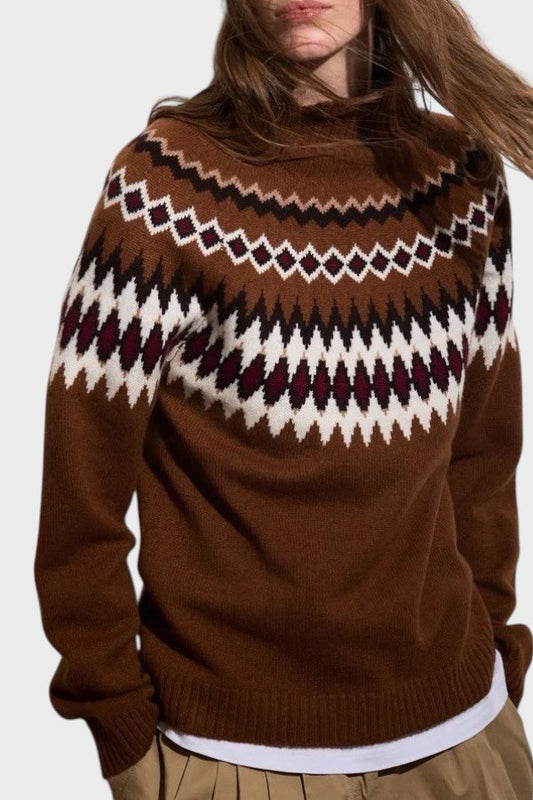 Maglione cashmere jacquard