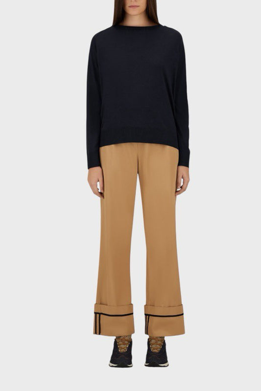 Pantaloni in cotone e risvolto