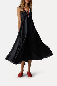 Vestito lungo seta nero