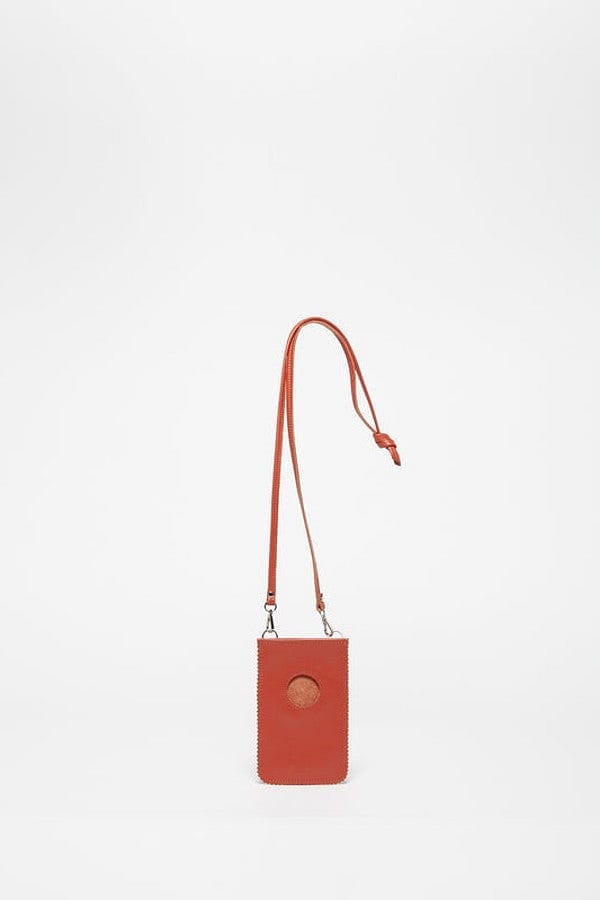 Portacellulare in pelle rosso Jack Gomme